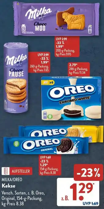 Aldi Süd MILKA/OREO Kekse Angebot