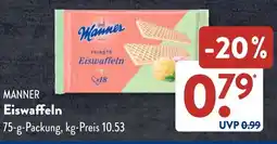 Aldi Süd MANNER Eiswaffeln Angebot