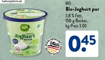Aldi Süd BIO Bio-Joghurt pur Angebot