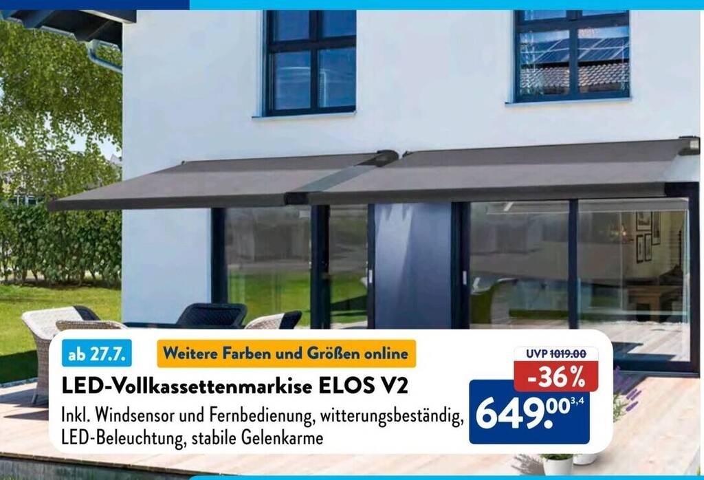 markise 4 x 2 m Festnight Elektrisch Balkonmarkise Elektrische Gelenkarmmarkise Terrassenmarkise Kassettenmarkise Sonnenschutz Markise Balkon Wetterfest Sonnenmarkise Terrasse Garten huettenschlafsack Größe:5L 🏕️ 
