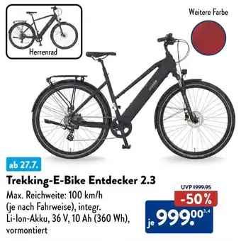 Aldi Süd Trekking-E-Bike Entdecker 2.3 Angebot