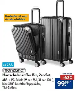Aldi Süd monzana Hartschalenkoffer Biz, 2er-Set Angebot
