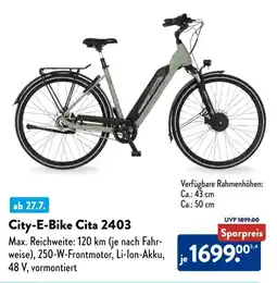 Aldi Süd City-E-Bike Cita 2403 Angebot