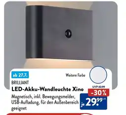Aldi Süd BRILLIANT LED-Akku-Wandleuchte Xino Angebot