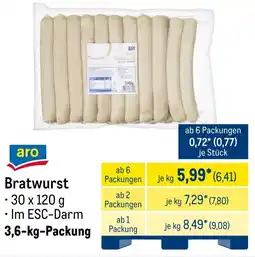 METRO aro Bratwurst Angebot