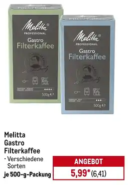 METRO Melitta Gastro Filterkaffee Angebot
