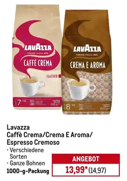 METRO Lavazza Caffè Crema/Crema E Aroma/ Espresso Cremoso Angebot