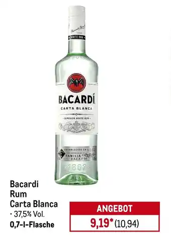 METRO Bacardi Rum Carta Blanca Angebot
