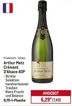METRO Frankreich Elsass Arthur Metz Crémant D'Alsace AOP Angebot