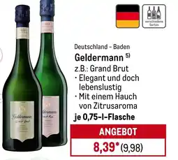 METRO Deutschland Baden Geldermann Angebot