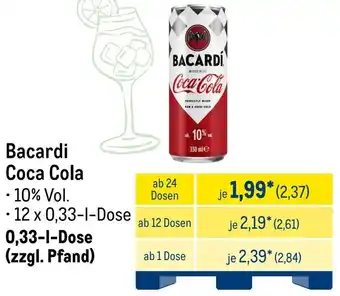 METRO Bacardi Coca Cola Angebot