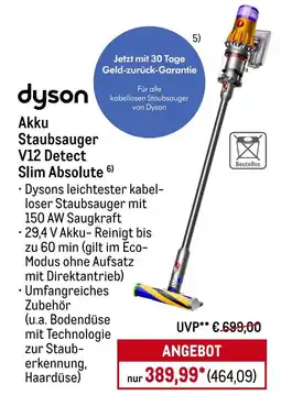 METRO dyson Akku Staubsauger V12 Detect Slim Absolute Angebot