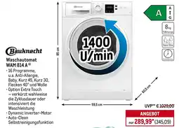 METRO Bauknecht Waschautomat WAM 814 A Angebot