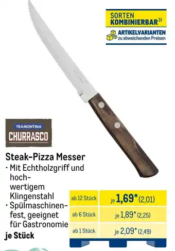 METRO TRAMONTINA CHURRASCO Steak-Pizza Messer Angebot