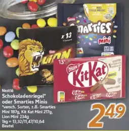 inkoop Nestlé Schokoladenriegel oder Smarties Minis Angebot