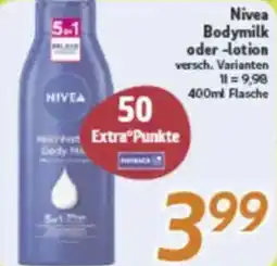 inkoop Nivea Bodymilk oder -lotion Angebot