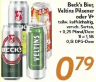 inkoop Beck's Bier, Veltins Pilsener oder V+ Angebot
