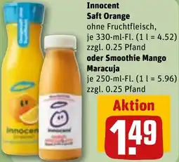 REWE Innocent Saft Orange oder Smoothie Mango Angebot