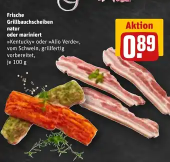 REWE Frische Grillbauchscheiben natur oder mariniert Angebot