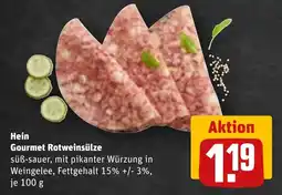 REWE Hein Gourmet Rotweinsülze Angebot