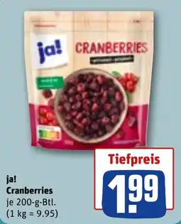 REWE ja! Cranberries Angebot