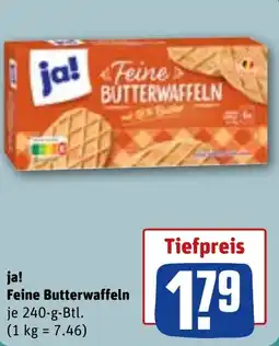 REWE ja! Feine Butterwaffeln Angebot