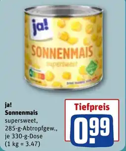 REWE ja! Sonnenmais Angebot