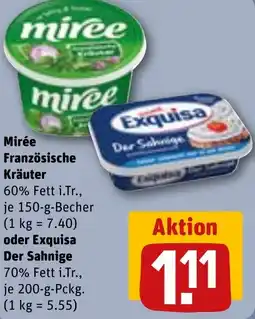 REWE Mirée Französische Kräuter oder Exquisa Der Sahinige Angebot