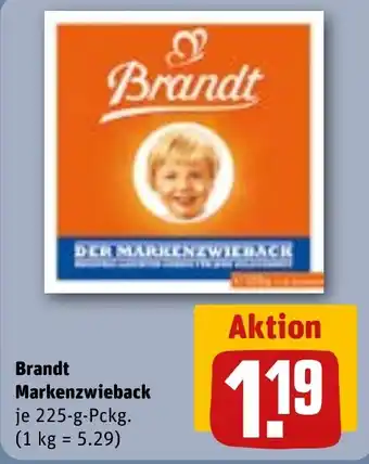 REWE Brandt Markenzwieback Angebot