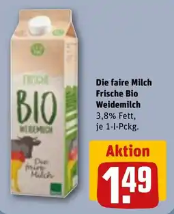 REWE Die faire Milch Frische Bio Weidemilch Angebot