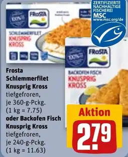 REWE Frosta Schlemmerfilet Knusprig Kross oder Backofen Fisch Knusprig Kross Angebot