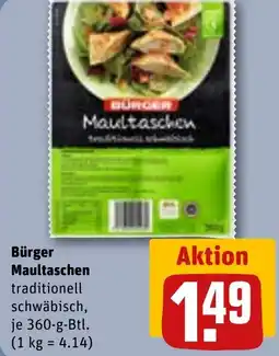 REWE Bürger Maultaschen Angebot