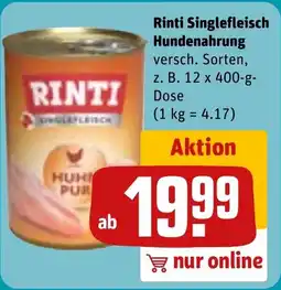 REWE Rinti Singlefleisch Hundenahrung Angebot