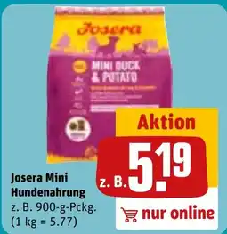 REWE Josera Mini Hundenahrung Angebot