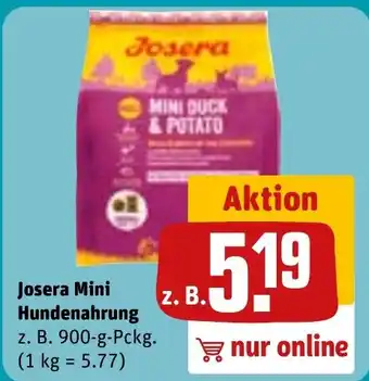 REWE Josera Mini Hundenahrung Angebot