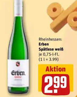 REWE Erben Spätlese weiß Angebot