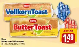 REWE Harry Butter- oder Vollkorntoast Angebot