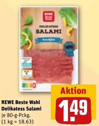 REWE REWE Beste Wahl Delikatess Salami Angebot
