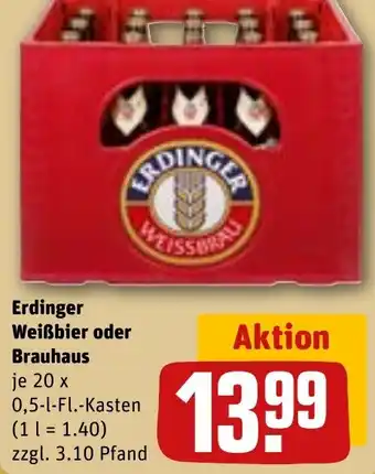 REWE Erdinger Weißbier oder Brauhaus Angebot