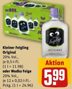 REWE Kleiner Feigling Original oder Wodka Feige Angebot