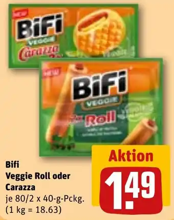 REWE Bifi Veggie Roll oder Carazza Angebot