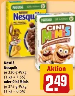 REWE Nestlé Nesquik joder Cini Minis Angebot
