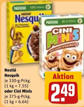 REWE Nestlé Nesquik joder Cini Minis Angebot