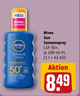 REWE Nivea Sun Sonnenspray Angebot