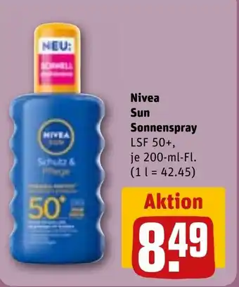 REWE Nivea Sun Sonnenspray Angebot