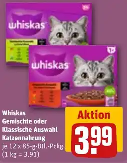 REWE Whiskas Gemischte oder Klassische Auswahl Katzennahrung Angebot