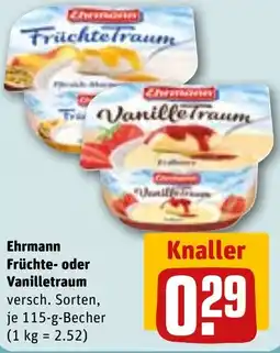 REWE Ehrmann Früchte- oder Vanilletraum Angebot