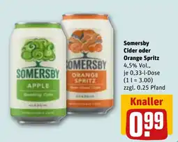 REWE Somersby Cider oder Orange Spritz Angebot