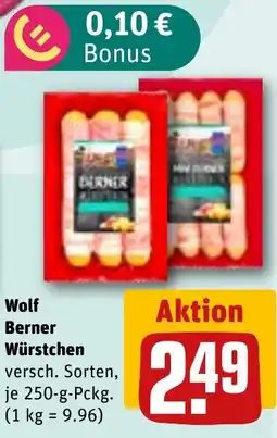 REWE Wolf Berner Würstchen Angebot