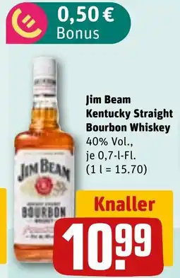 REWE Jim Beam Kentucky Straight Bourbon Whiskey Angebot